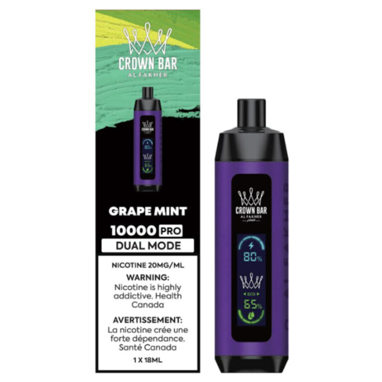 Al Fakher Crown Bar Pro Grape Mint 18mL 20mg 10000 Puffs