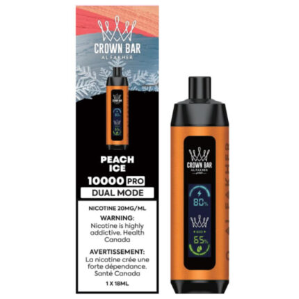 Al Fakher Crown Bar Pro Peach Ice 18mL 20mg 10000 Puffs