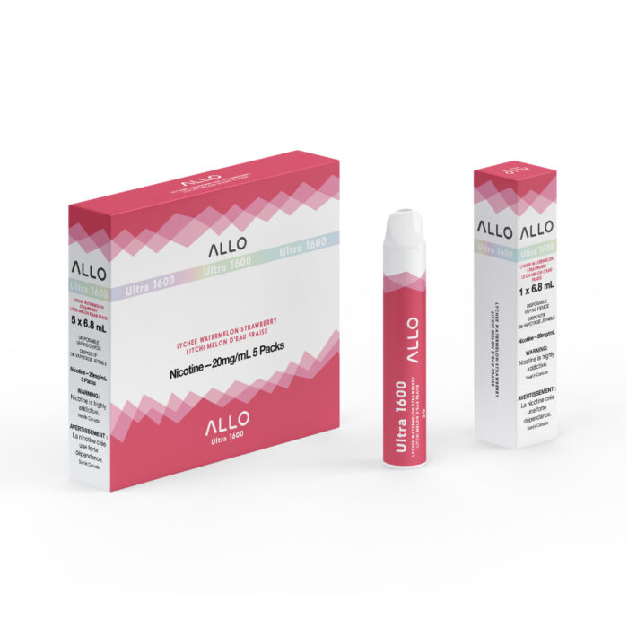 ALLO Ultra 1600 Lychee Watermelon Strawberry 6mL 1600 Puffs 20mg