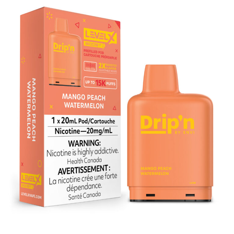 Level X Drip'n Boost Pod Mango Peach Watermelon 20 Ml 20 Mg 25000 puffs