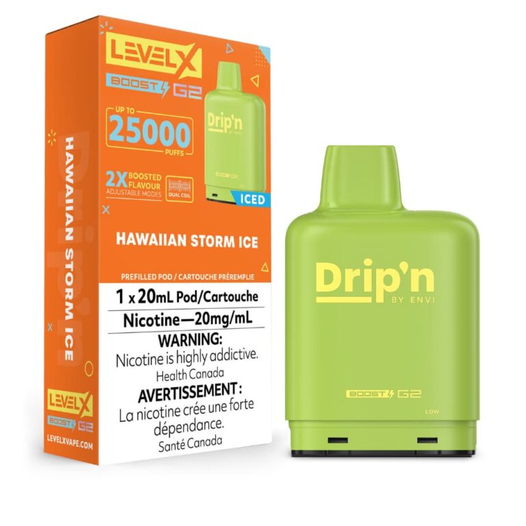 Level X Drip'n Prefilled Pod Hawaiian Storm Ice 25000 Puffs 20mg