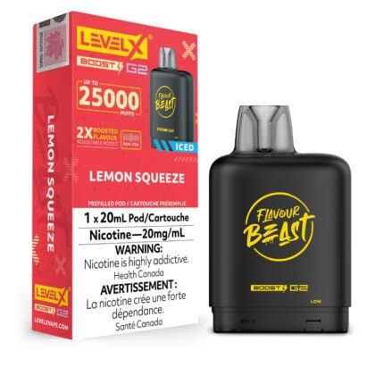 Level X Flavour Beast G2 Boost 25000puffs Lemon Squeeze 20mg