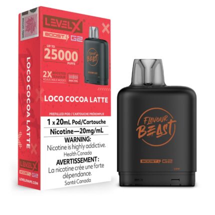 Level X Flavour Beast G2 Boost 25000puffs Loco Cocoa Latte 20mg
