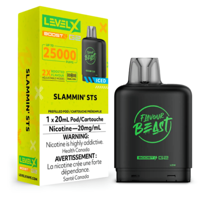 Levelx Boost G2 Flavourbeast Pod Jul2024 Render Fam 20mg Slamminsts Psd