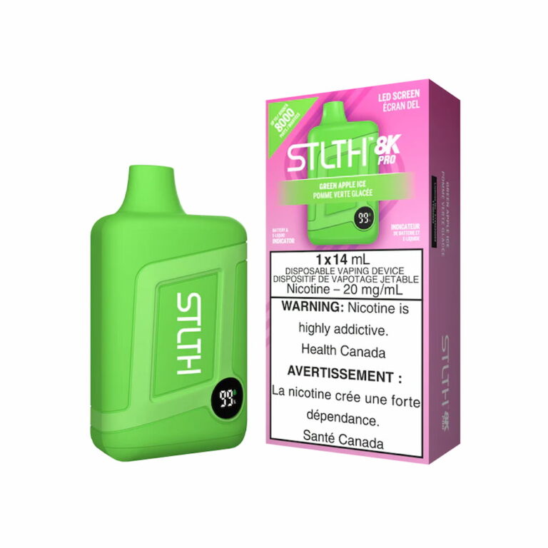 STLTH Box 8K Pro Disposable Green Apple Ice 14mL 8000 Puffs 20mg