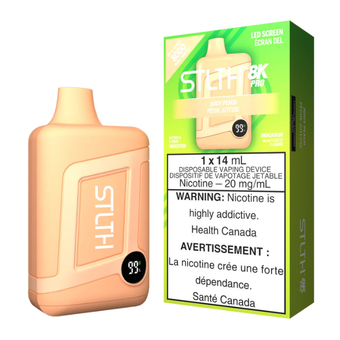 STLTH Box 8K Pro Disposable Juicy Peach 14mL 8000 Puffs 20mg