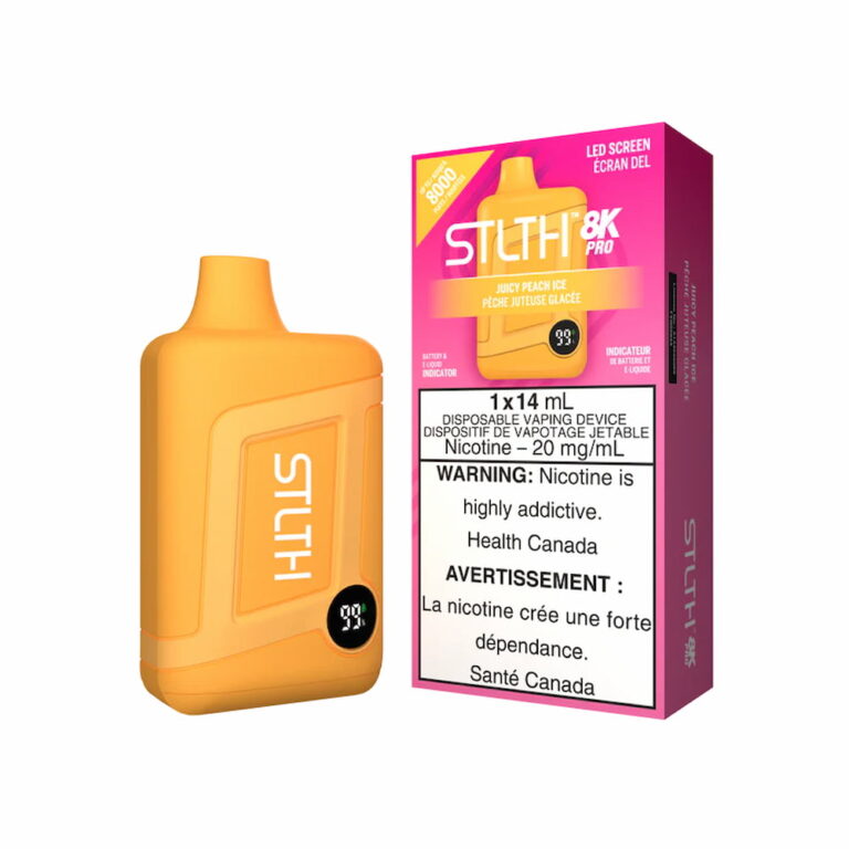 STLTH Box 8K Pro Disposable Juicy Peach Ice 14mL 8000 Puffs 20mg