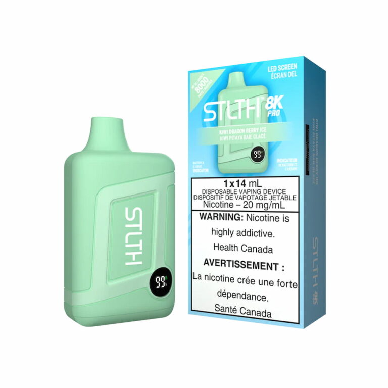STLTH Box 8K Pro Disposable Kiwi Dragon Berry Ice 14mL 8000 Puffs 20mg