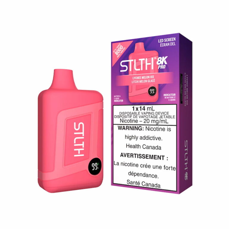 STLTH Box 8K Pro Disposable Lychee Melon Ice 14mL 8000 Puffs 20mg