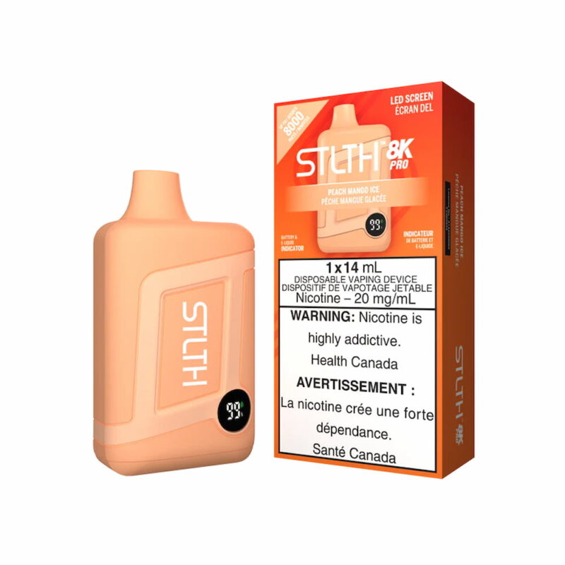 STLTH Box 8K Pro Disposable Peach Mango Ice 14mL 8000 Puffs 20mg