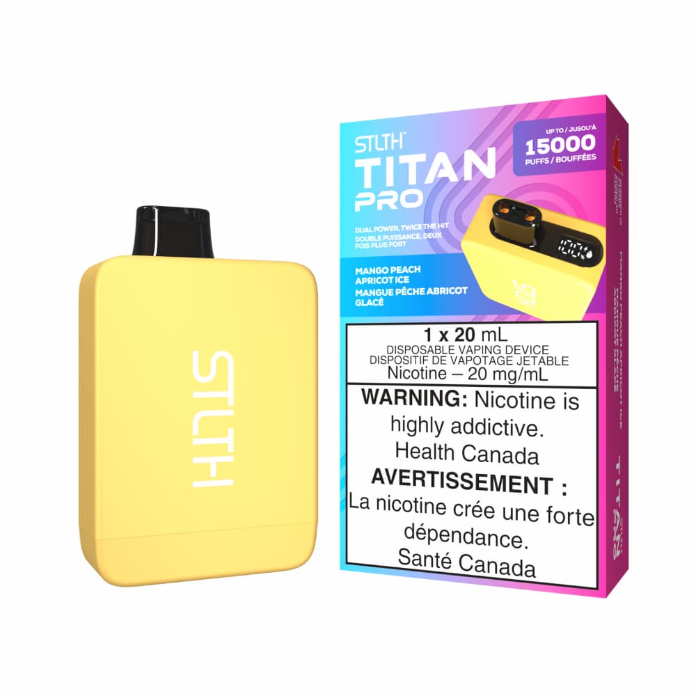 stlth-titan-pro-mango-peach-apricot-ice-canada.jpg STLTH TITAN PRO Disposable Mango Peach Apricot Ice 15000 Puffs 20mg