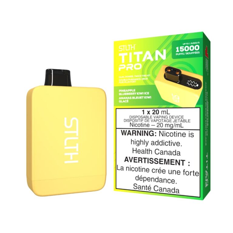 STLTH TITAN PRO Disposable Pineapple Blueberry Kiwi Ice 15000 Puffs 20mg