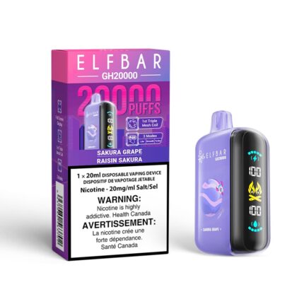 Elf Bar GH20000 Sakura Grape Ice 20000 Puffs 20 Ml 20 Mg
