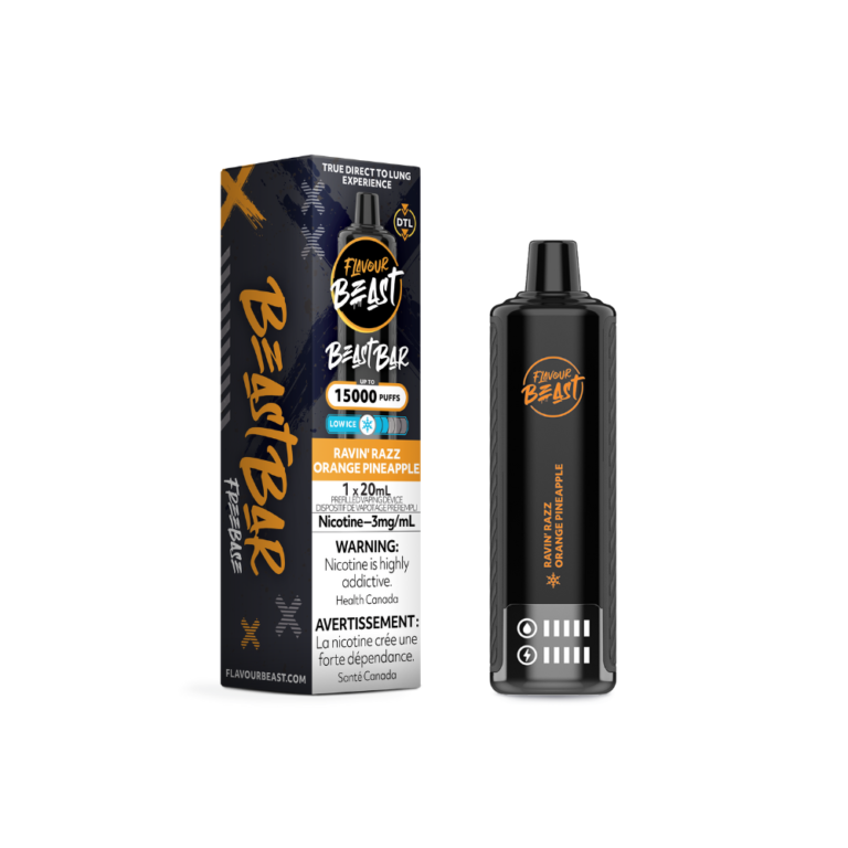 Flavour Beast Beast Bar Ravin’ Razz Orange Pineapple
