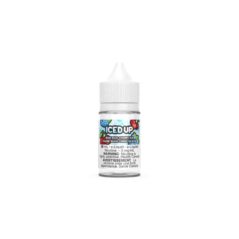 Iced Up Vape Juice Blue Razz Cherry Ice 12mg 30ml