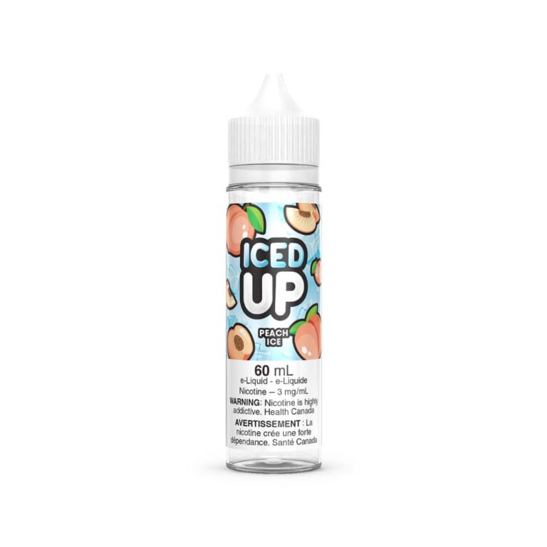 Iced Up Vape Juice Peach Ice Nic Free 60ml