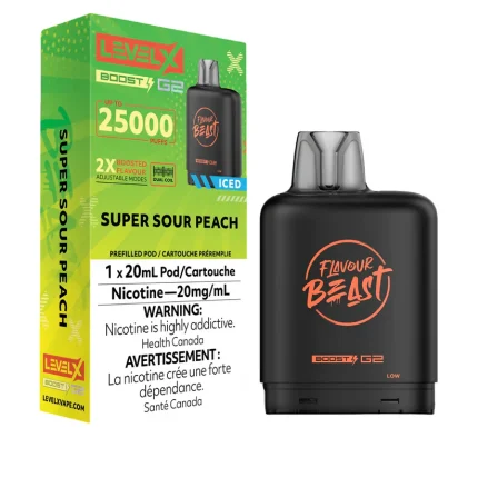 Level X Flavour Beast Boost G2 - Super Sour Peach