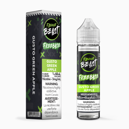 Flavour Beast Freebase Vape Juice 60mL 3mg - Gusto Green Apple