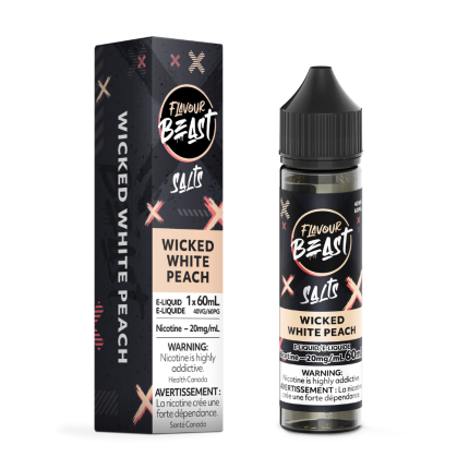 Flavour Beast Salts Vape Juice 60mL 20mg - Wicked White Peach
