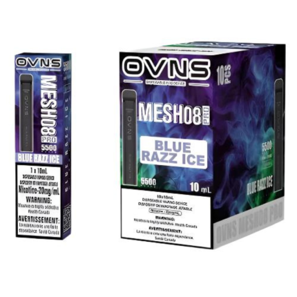 OVNS MESH08 PRO Blue Razz Ice 10mL 20mg 5500 Puffs